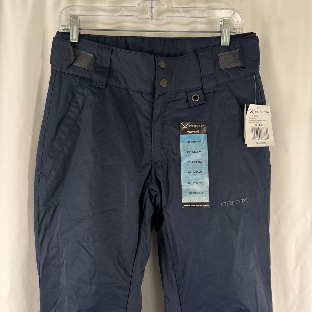 New Arctix Insulated Snow Pants Women Small 4-6 Blue Short 29" Inseam Adjustable - Picture 2 of 12